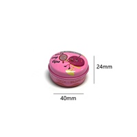 Boîte d'emballage en métal recyclable 40x24mm pour chocolat, bonbons, sucre, stockage alimentaire, boîte en métal ronde miniature personnalisable
