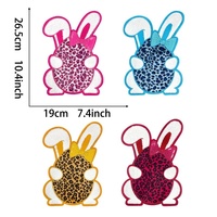 Lapin lapin fer sur patchs 4 couleurs brodé coudre appliques patchs de réparation pour veste pantalon vêtements chapeaux bricolage artisanat décors