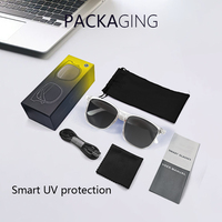 Lunettes intelligentes GS03 pour hommes, lunettes de soleil Bluetooth avec écouteurs, sport de plein air, verres polarisés UV400 anti-lumière bleue, IPX5, verres intelligents