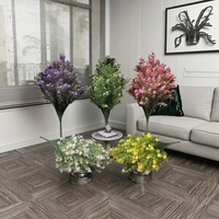 Plante artificielle colorée de haute qualité Bouquet élégant de fleurs et de feuilles artificielles pour les décorations de mariage de Thanksgiving