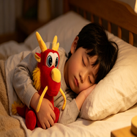 Peluche Dragon Style Chinois, Modèle Homme & Femme, Ornement de Bureau, Cadeau Souvenir du Nouvel An