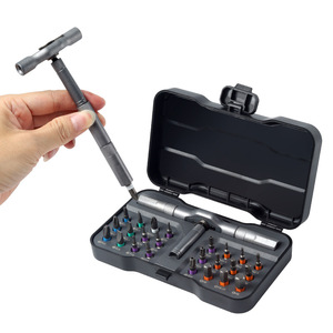 Jeu de tournevis à cliquet de précision 2518, manuel, multi-embouts, tête Phillips, magnétique, kit d'outils de bricolage avec 25 embouts et étui - Product Image 2