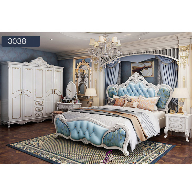 Großhandel royal möbel antik weiß schlafzimmer sets Kaufen Sie die