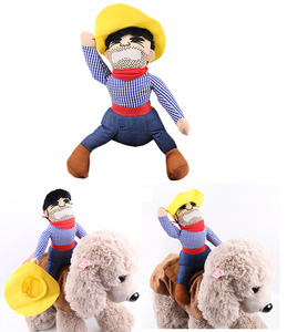 New design high quality Christmas snowman ride horse design Christmas holiday large dog clothes hat for big dogs - Product Image 5