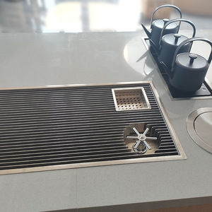 Estación de Servicio de Té y Café Estilo Chino, de Acero Inoxidable, con Lavador Integrado, Diseño Plano y Duradero - Product Image 1