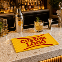 Tapis de bar en PVC personnalisé avec logo, antidérapant et imperméable, pour cocktails, bière, comptoir de bar à domicile, OEM ODM