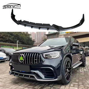 X253 GLC63 fibre de carbone TOPCAR Style lèvre avant lèvre de pare-chocs avant pour <span class=keywords><strong>Mercedes</strong></span> benz X253 GLC63 S <span class=keywords><strong>AMG</strong></span> 2020-2022 - Product Image 2
