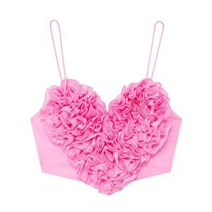 Top Corto Sexy, Estilo Tank Top, con Flores 3D, Sin Mangas, Ajustado, Prenda de Punto para el Verano 2024 - Product Image 3