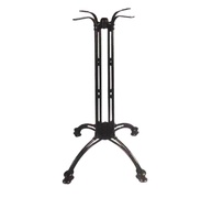 Pied de table en aluminium moulé, base en fer à quatre branches, avec pieds réglables pour table de bistrot