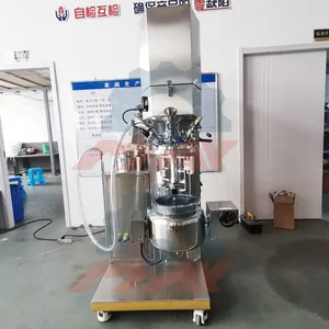 Mesin penggosok vakum 5L 10L, mesin kosmetik Mixer Losion kecil, garis produksi krim kosmetik, 5L, Pengering 50-3500 Rpm