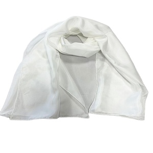 8 Momme Pure <span class=keywords><strong>Soie</strong></span> Habotai Écharpe 100% <span class=keywords><strong>Soie</strong></span> 90*90cm Ourlet Roulé à la Machine Blanc Naturel pour Tie Dye Craft - Product Image 2