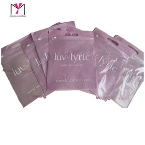 MUYANG Portable Spot Clothing Packaging <b>Bags</b> Printing Logo Non-woven Plastic Transparent <b>Zip</b> Lock <b>Bag</b> - Product Image 5