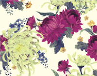 Tissu matelassé en polyester et en coton à carreaux imprimés de fleurs canapé de luxe en velours velours artificiel tapisserie d'ameublement de rideaux drapés en velours