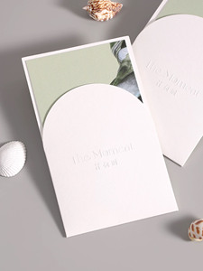 Tùy chỉnh thương hiệu Logo dập nổi phong bì Cảm ơn bạn thẻ thiệp chúc mừng với phong bì Pocket in ấn cho thương hiệu - Product Image 6