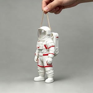 Decorazioni Natalizie in Resina Completamente Personalizzabili, Statuetta di <span class=keywords><strong>Astronauta</strong></span> Fai-da-Te con Spazio per Foto Sostituibile - Product Image 3