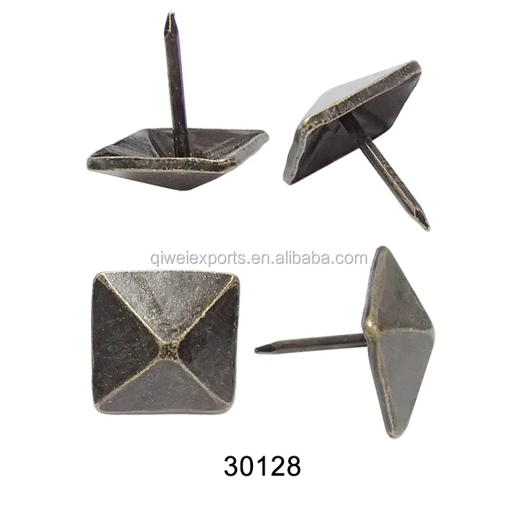 Clous en forme de pyramide pour mobilier vintage, carrés, en bronze, style européen, 24 pièces, 30128