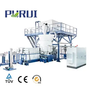 PURUI PP/PE/PET recycled plastic granulation extruder machine/ pellet making machine price