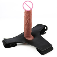 Dildo Strap G-spot Anal Butt Plug Belt Bragas portátiles Adulto Masturbación lésbica Juguete sexual en pene realista con ventosa