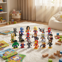 Figuras de Acción de Superhéroes en Miniatura al por Mayor de China, Bloques de Construcción Educativos de Plástico, Tamaño Micro