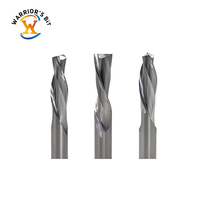 Fraise à queue spirale à 2 dents Warrior's Bit en carbure revêtu d'aluminium-étain, pour routeur CNC, OEM pour contreplaqué et bois dur