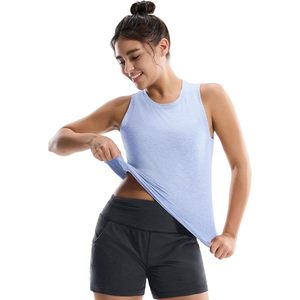 Camiseta sin Mangas Personalizada al por Mayor para Mujer, Ropa Deportiva de Secado Rápido y Transpirable de Spandex/Poliéster, OEM ODM - Product Image 5