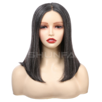 Perruque médicale EHT en cheveux humains naturels avec dentelle complète pour femmes, avec dessus en soie blond miel, cheveux vierges brésiliens, longueur moyenne, dentelle marron clair