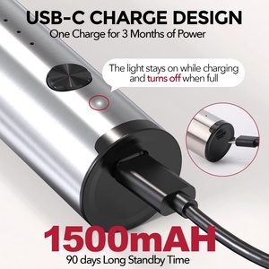 Mousseur à lait électrique et batteur à œufs rechargeable 1200 mAh, 3 vitesses, avec 2 têtes en acier inoxydable et support - Product Image 4