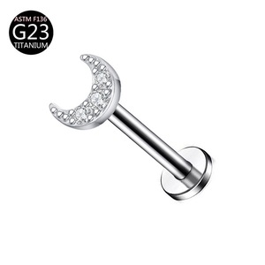 チタンE24モデル埋め込み5Aジルコンスクリュータイプユニセックス耳軟骨ボディジュエリーウェディングパーティーファッションピアスイヤリング - Product Image 6