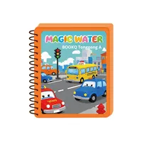 Carnet de croquis pour peinture à l'aquarelle pour enfants, papier spirale, ensemble de coloriage magique réutilisable, garçons filles, jaune bleu violet