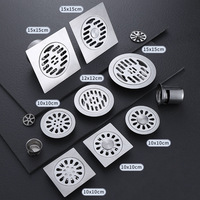 Bonde de sol en acier inoxydable pour salle de bain, machine à laver, balcon, toilettes - Anti-obstruction, imperméable, désodorisant, bonde de sol de douche