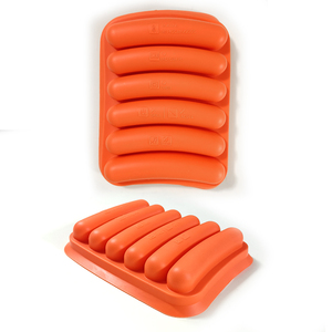 Molde de silicona para salchichas con 6 cavidades, molde para hot dogs, recipiente para hot dogs caseros, logotipo personalizado, MOQ bajo - Product Image 6