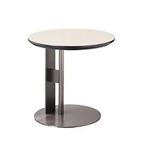 Fashion Simple One leg creative The saddle leather Round Coffee Tea Glass End Table