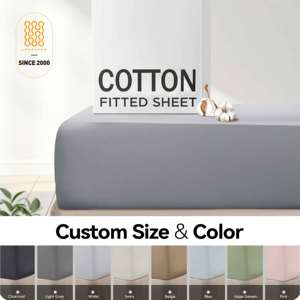 Pure Cotton <strong>Fitted</strong> <strong>Sheets</strong> Queen Size 300 Thread Count Percale <strong>Sheets</strong> for Queen Size <strong>Bed</strong> Soft &amp; Breathable <strong>Bed</strong> <strong>Sheets</strong> - Product Image 2