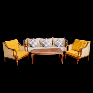 Ensemble de canapé modulable en bois de frêne avec coussin oreiller et coin caractéristiques intérieur-extérieur pour la maison centre commercial hôtel utilisation pour villas - Product Image 1