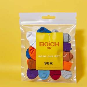 Emballage de sac à fermeture éclair personnalisé emballage en plastique à fermeture à glissière à 3 côtés pour chaussettes emballage de sous-vêtements en tissu - Product Image 4