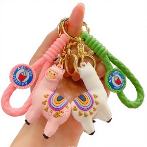Porte-clés en caoutchouc 3D personnalisés avec animaux mignons, fabriqués en usine au Vietnam, avec votre propre logo, impression en typographie durable, thème de Noël, 3,5 cm X - Product Image 2