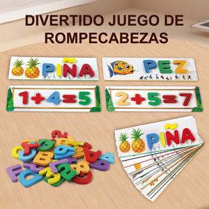 Juego de Palabras en <span class=keywords><strong>Español</strong></span> para Practicar Ortografía, Matemáticas y Aprendizaje Temprano, con Rompecabezas de Madera, para Preescolar, 2026 - Product Image 2