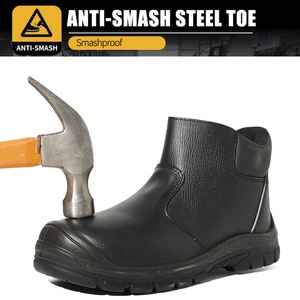 Chaussures de sécurité classiques <span class=keywords><strong>pour</strong></span> hommes, noires, semelle extérieure en caoutchouc antidérapante, résistantes aux chocs et aux perforations, bottes de travail à embout en <span class=keywords><strong>acier</strong></span> S3 SR - Product Image 3