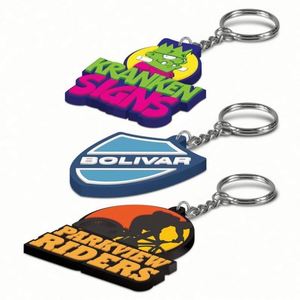 Llaveros de PVC y Goma Ecológicos Personalizados al por Mayor, de Alta Calidad, con Logotipo Personalizado, Formas 2D/3D, Diseños Atractivos para Promoción Empresarial - Product Image 1