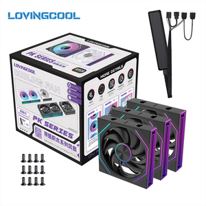 Ventilateur de jeu pour ordinateur Lovingcool, nouveau style, double couche, surface miroir, synchronisation ARGB, ventilateur silencieux, refroidissement rapide, ventilateur de processeur, fabrication personnalisée - Product Image 1
