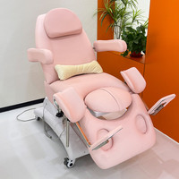 Yicheng Beauté Nouveau Électrique Réglable Salon Cils Cosmétique Facial Chaise 3 Moteurs Beauté Inclinable Nu Massage Lit