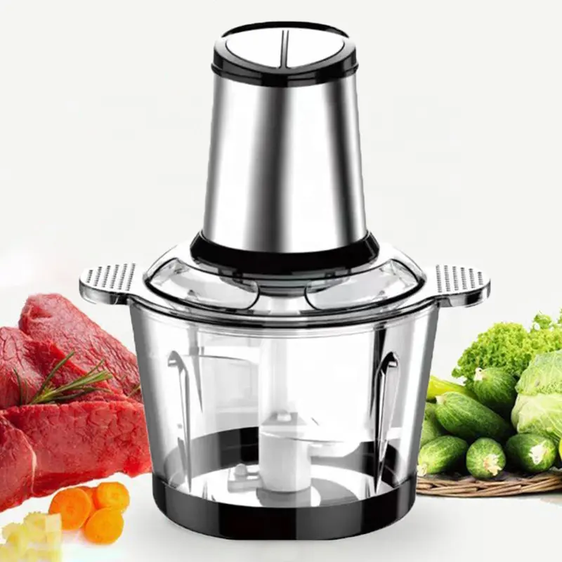 Hot 3L Electric Meat Chopper Kitchen Food Grinder Multi Function Vegetable Mixer with Glass Bowl