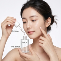 Flacon compte-gouttes transparent en PET de 20 ml, 30 ml, 50 ml, emballage cosmétique vide, sérum pour soins de la peau, lotion, huile essentielle, rechargeable, sans BPA