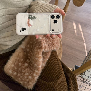 Coque de téléphone <span class=keywords><strong>chat</strong></span> <span class=keywords><strong>noir</strong></span> avec flocons de neige et paillettes pour iPhone 17, 16 Pro Max, 15 Pro, 14 Max, 13 – Protection antichute élégante - Product Image 5