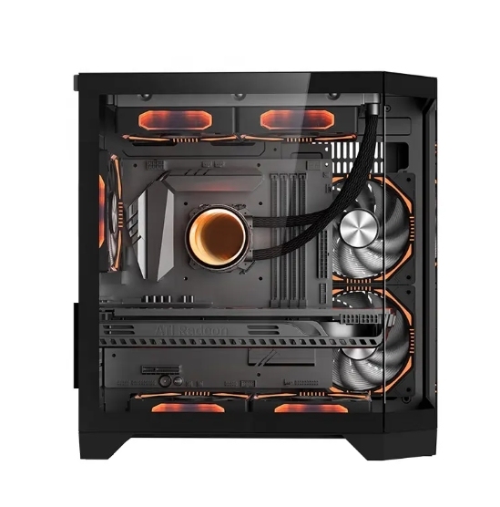 New Style Gaming Computer case Towers Small Motherboard case Hot Sale Rgb Fans Include 600w Power Supply Gaming case