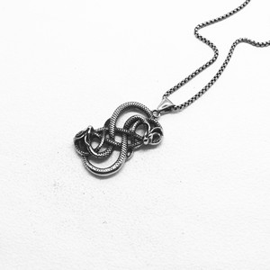 Yunnique-collar de acero de titanio con colgante de serpiente, estilo Punk Hip Hop, joyería Unisex con forma de animal, diseño Retro - Product Image 2