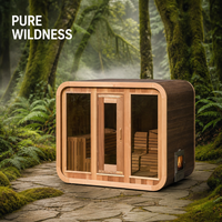 Cabine de sauna rectangulaire pour 6 personnes avec poêle de chauffage haute sécurité pour les soins de santé familiaux