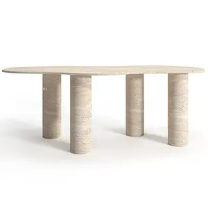 שולחן אסימטרי עם 4 רגליים שולחן אוכל