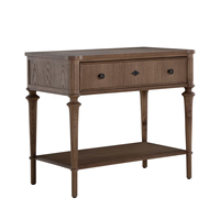 Table de chevet moderne en bois de chêne massif avec 1 tiroir, armoire de rangement, meuble de chambre à coucher