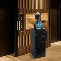 Naturel Maquina Nero Marbre Canapé Table Noir Marble Plinthe Table Basse